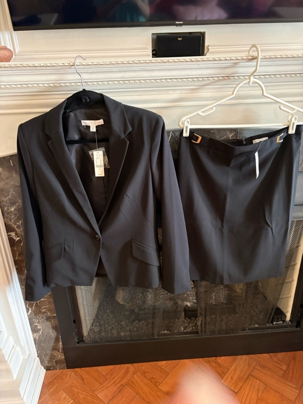 New York & Company Black Pencil Skirt with Gold Buckle Detail new with tags.